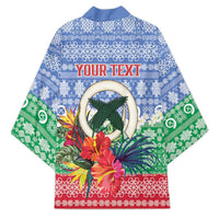 Personalised Shefa Joyeux Noel Kimono Proud To Be a Ni-Van Sand Drawing Art LT9 - Polynesian Pride