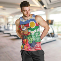 Personalised Shefa Joyeux Noel Men Tank Top Proud To Be a Ni-Van Sand Drawing Art LT9 Blue - Polynesian Pride