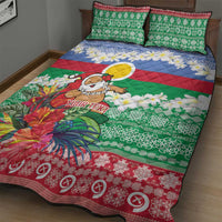Personalised Shefa Joyeux Noel Quilt Bed Set Proud To Be a Ni-Van Sand Drawing Art LT9 - Polynesian Pride