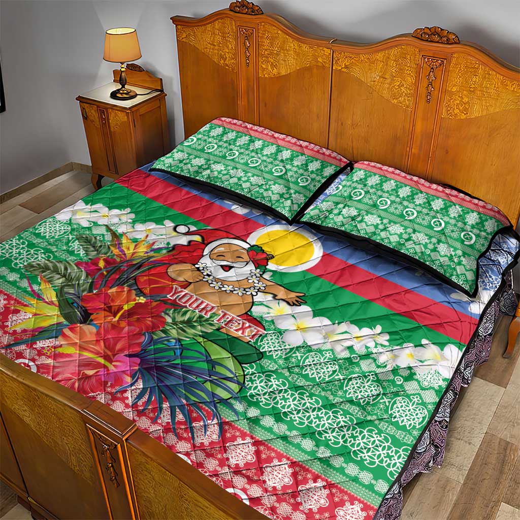 Personalised Shefa Joyeux Noel Quilt Bed Set Proud To Be a Ni-Van Sand Drawing Art LT9 - Polynesian Pride