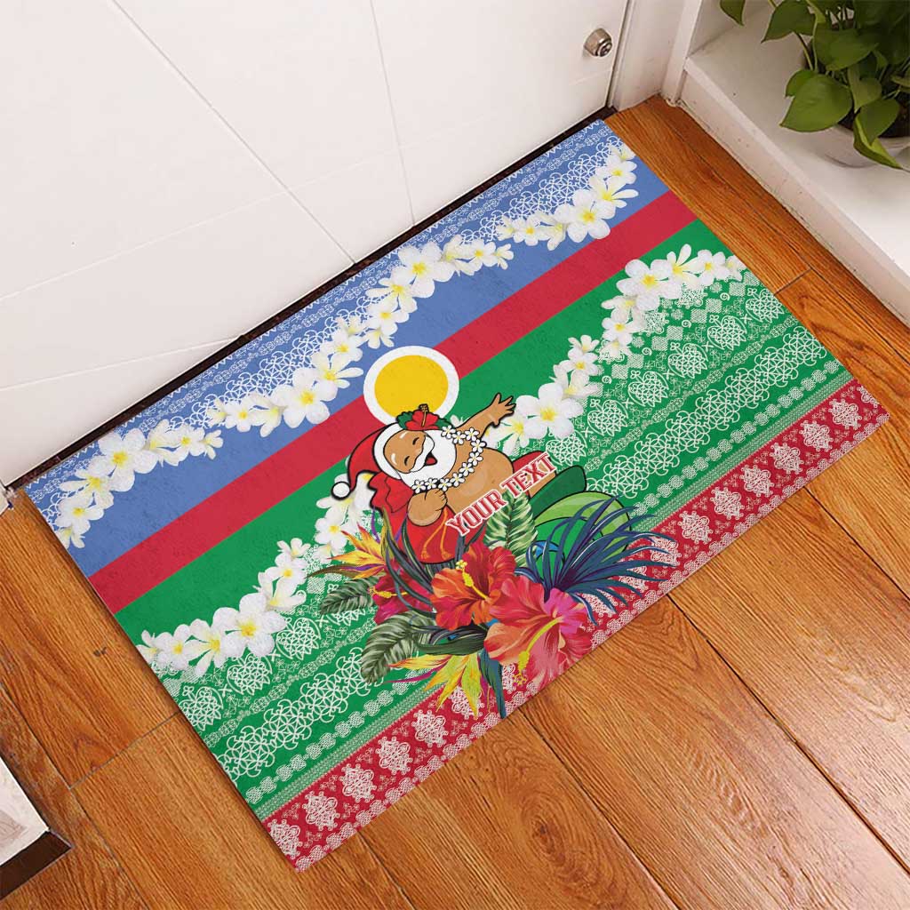 Personalised Shefa Joyeux Noel Rubber Doormat Proud To Be a Ni-Van Sand Drawing Art LT9 - Polynesian Pride