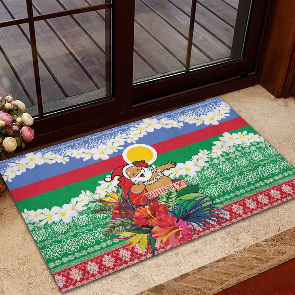 Personalised Shefa Joyeux Noel Rubber Doormat Proud To Be a Ni-Van Sand Drawing Art LT9 - Polynesian Pride