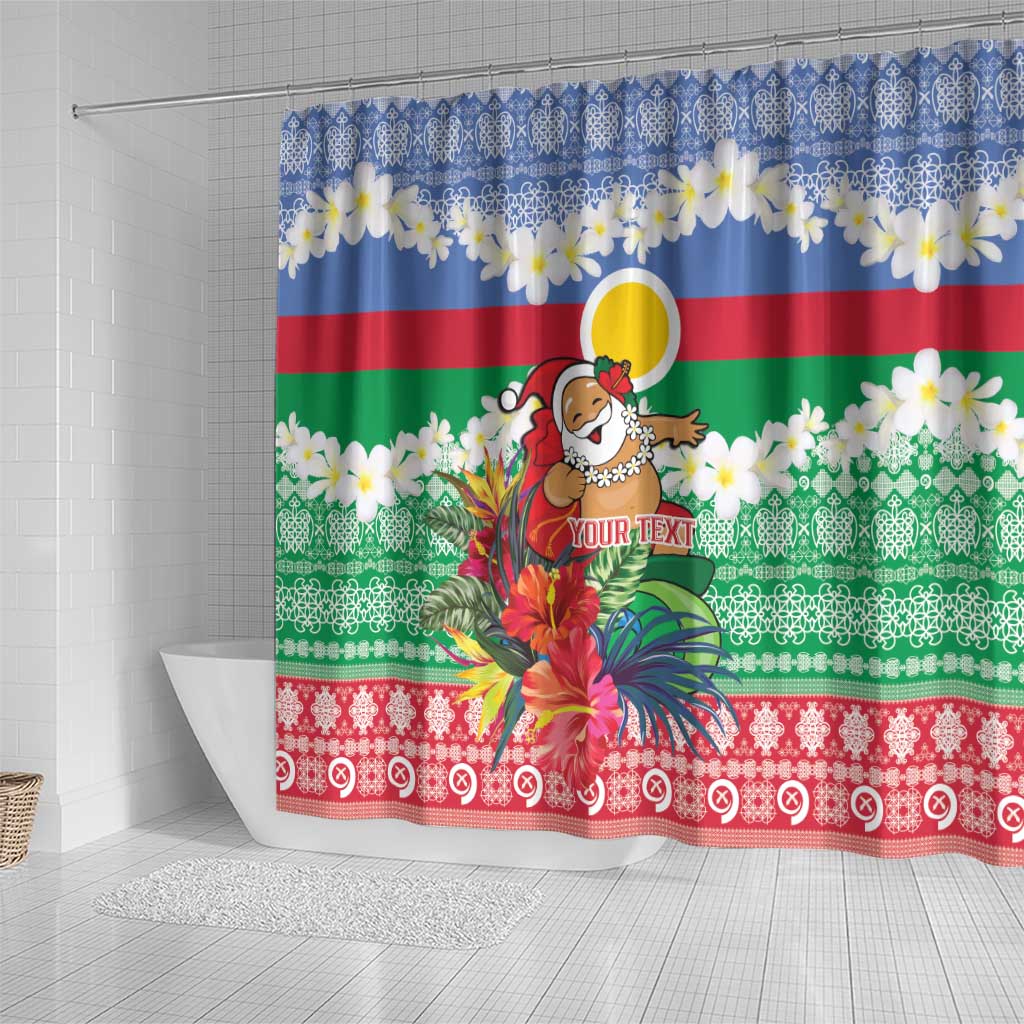 Personalised Shefa Joyeux Noel Shower Curtain Proud To Be a Ni-Van Sand Drawing Art LT9 - Polynesian Pride