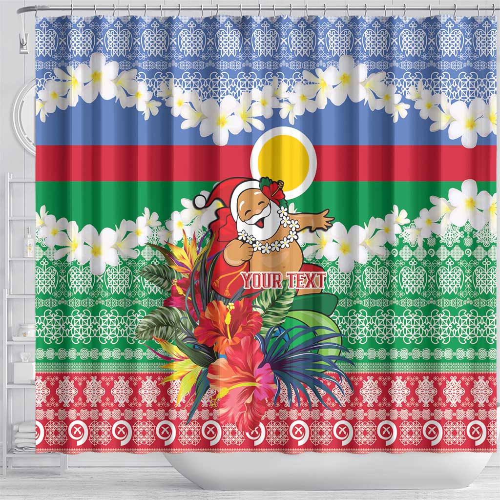 Personalised Shefa Joyeux Noel Shower Curtain Proud To Be a Ni-Van Sand Drawing Art LT9 - Polynesian Pride
