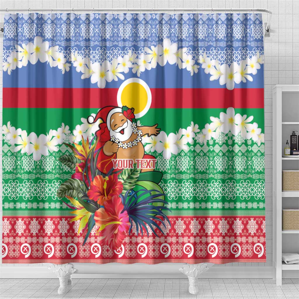 Personalised Shefa Joyeux Noel Shower Curtain Proud To Be a Ni-Van Sand Drawing Art LT9 - Polynesian Pride