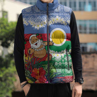 Personalised Shefa Joyeux Noel Sleeveless Puffer Jacket Proud To Be a Ni-Van Sand Drawing Art LT9 - Polynesian Pride