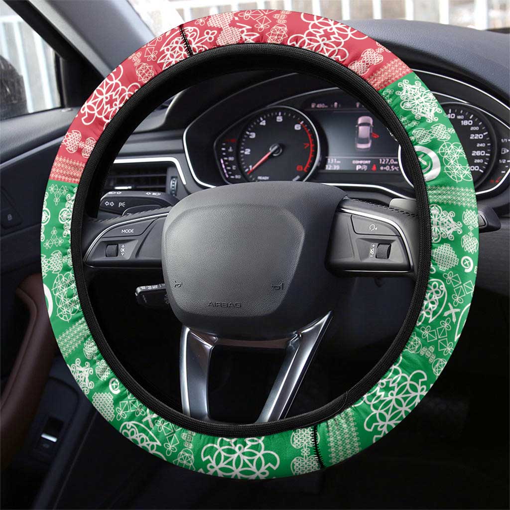 Shefa Joyeux Noel Steering Wheel Cover Proud To Be a Ni-Van Sand Drawing Art LT9 - Polynesian Pride