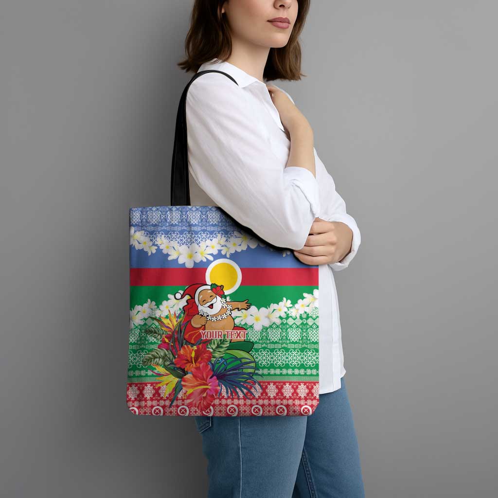 Personalised Shefa Joyeux Noel Tote Bag Proud To Be a Ni-Van Sand Drawing Art LT9 - Polynesian Pride