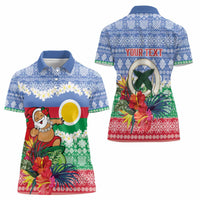Personalised Shefa Joyeux Noel Women Polo Shirt Proud To Be a Ni-Van Sand Drawing Art LT9 - Polynesian Pride