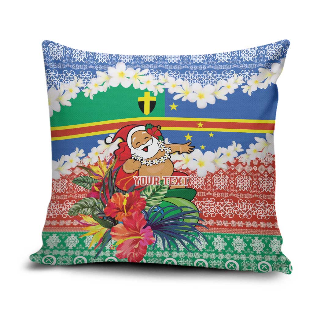 Personalised Tafea Joyeux Noel Pillow Cover Proud To Be a Ni-Van Sand Drawing Art LT9 Blue - Polynesian Pride