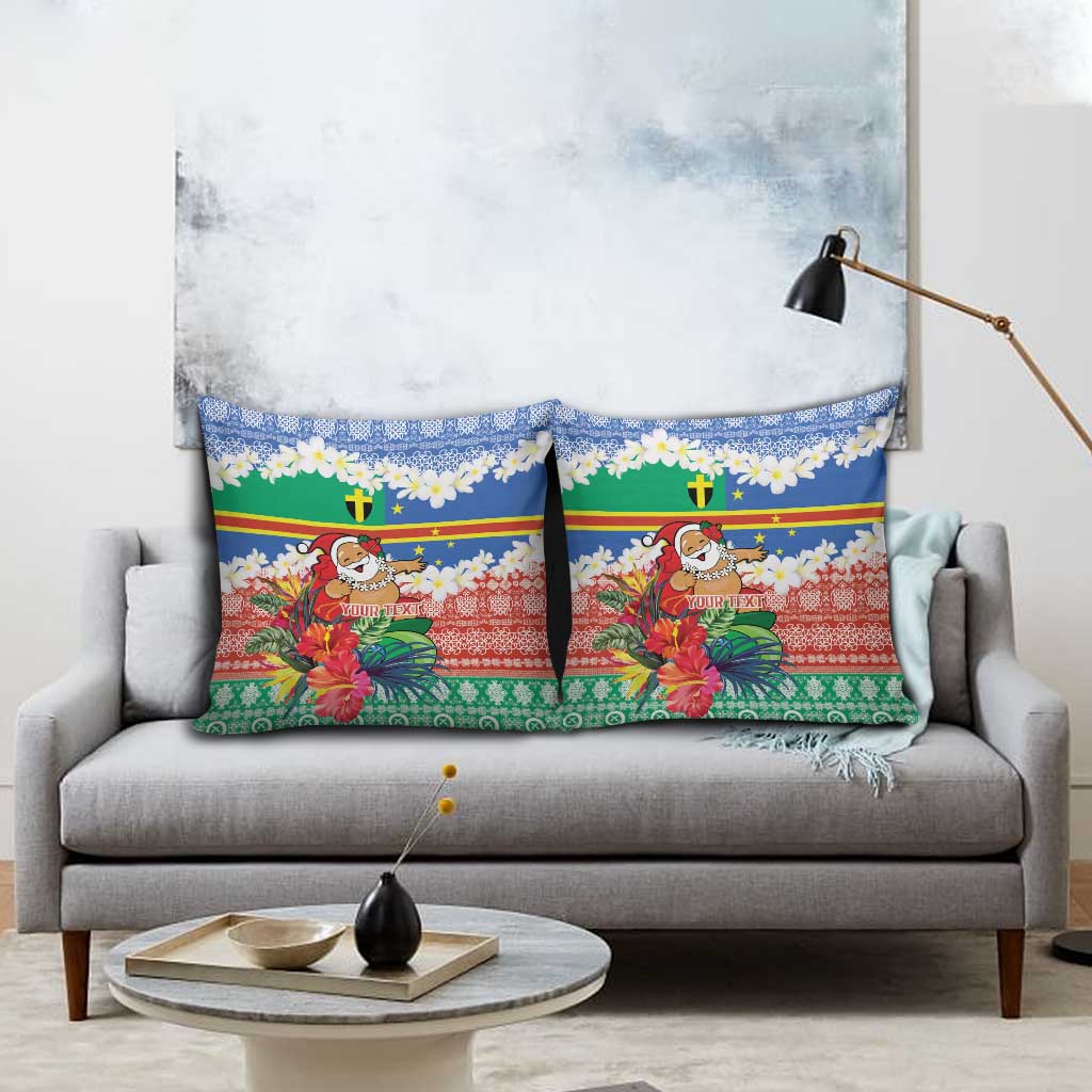 Personalised Tafea Joyeux Noel Pillow Cover Proud To Be a Ni-Van Sand Drawing Art LT9 - Polynesian Pride