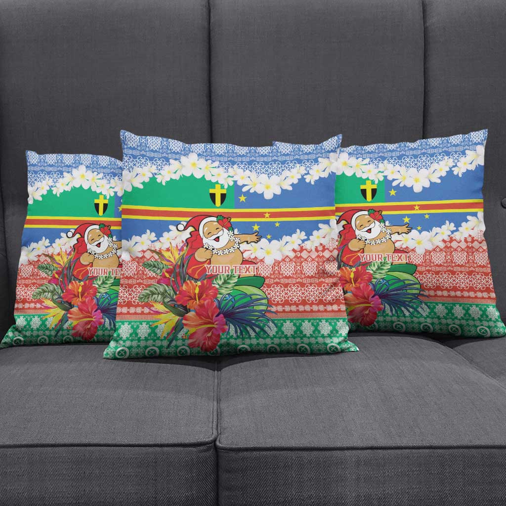 Personalised Tafea Joyeux Noel Pillow Cover Proud To Be a Ni-Van Sand Drawing Art LT9 - Polynesian Pride
