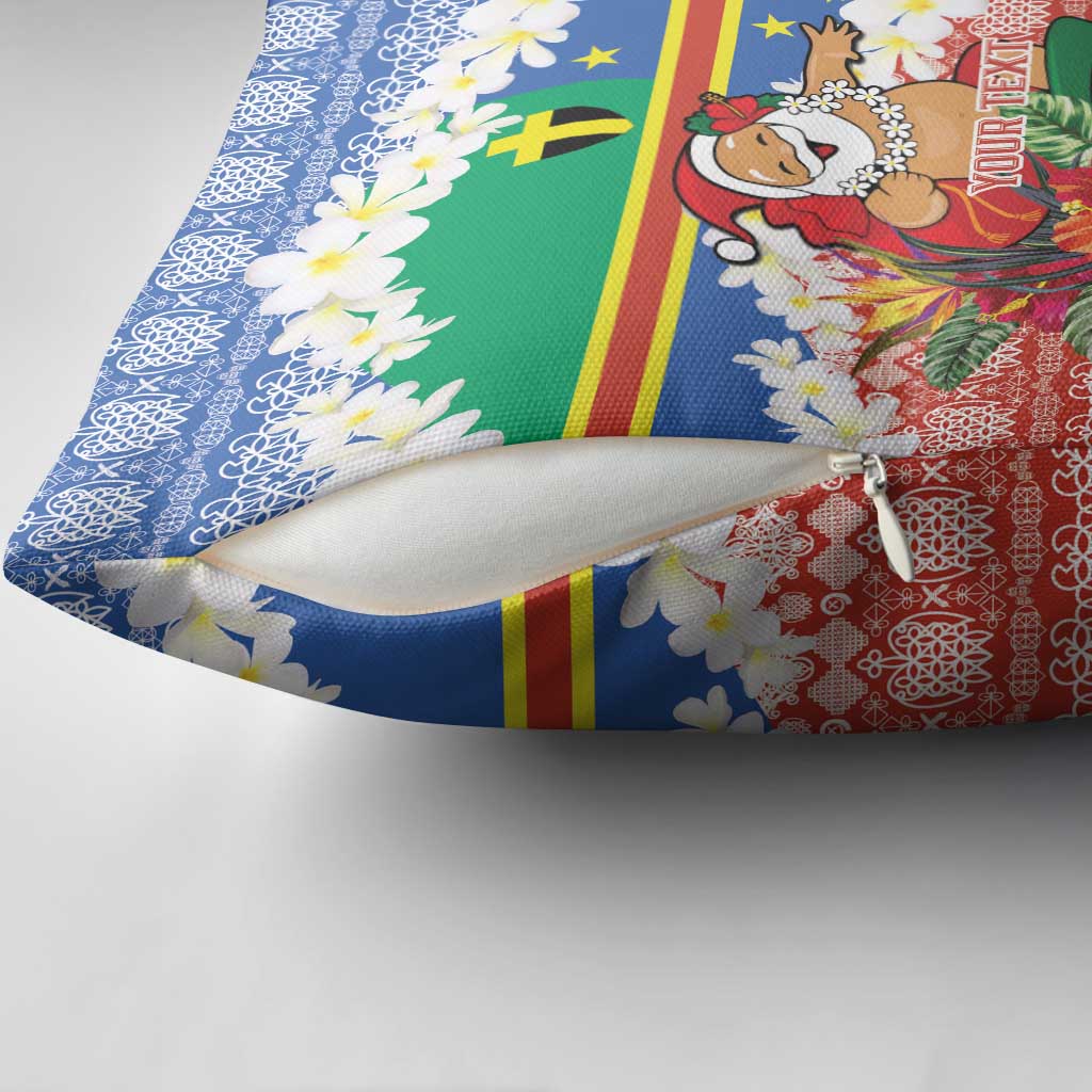 Personalised Tafea Joyeux Noel Pillow Cover Proud To Be a Ni-Van Sand Drawing Art LT9 - Polynesian Pride