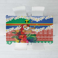 Personalised Tafea Joyeux Noel Tablecloth Proud To Be a Ni-Van Sand Drawing Art LT9 Blue - Polynesian Pride