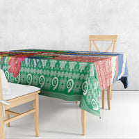 Personalised Tafea Joyeux Noel Tablecloth Proud To Be a Ni-Van Sand Drawing Art LT9 - Polynesian Pride