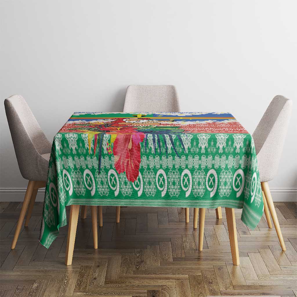 Personalised Tafea Joyeux Noel Tablecloth Proud To Be a Ni-Van Sand Drawing Art LT9 - Polynesian Pride