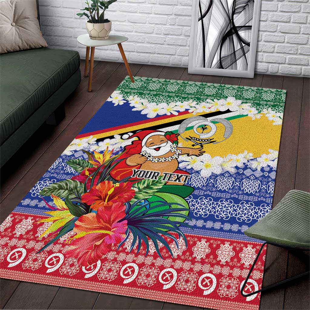 Personalised Torba Joyeux Noel Area Rug Proud To Be a Ni-Van Sand Drawing Art LT9 Green - Polynesian Pride