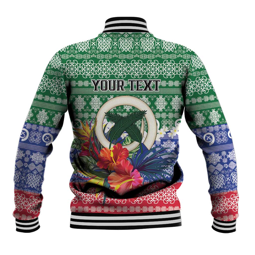 Personalised Torba Joyeux Noel Baseball Jacket Proud To Be a Ni-Van Sand Drawing Art LT9 - Polynesian Pride
