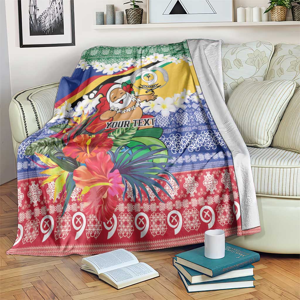 Personalised Torba Joyeux Noel Blanket Proud To Be a Ni-Van Sand Drawing Art LT9 Green - Polynesian Pride