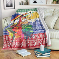 Personalised Torba Joyeux Noel Blanket Proud To Be a Ni-Van Sand Drawing Art LT9 Green - Polynesian Pride