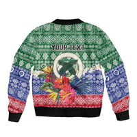Personalised Torba Joyeux Noel Bomber Jacket Proud To Be a Ni-Van Sand Drawing Art LT9 - Polynesian Pride