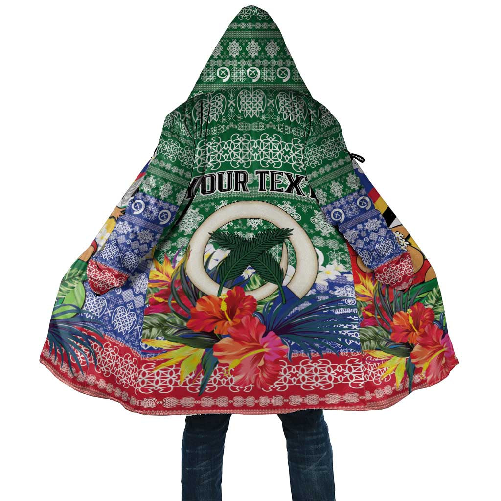 Personalised Torba Joyeux Noel Cloak Proud To Be a Ni-Van Sand Drawing Art LT9 Unisex Green - Polynesian Pride