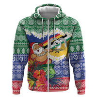 Personalised Torba Joyeux Noel Hoodie Proud To Be a Ni-Van Sand Drawing Art LT9 Zip Hoodie Green - Polynesian Pride