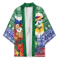 Personalised Torba Joyeux Noel Kimono Proud To Be a Ni-Van Sand Drawing Art LT9 Unisex Green - Polynesian Pride