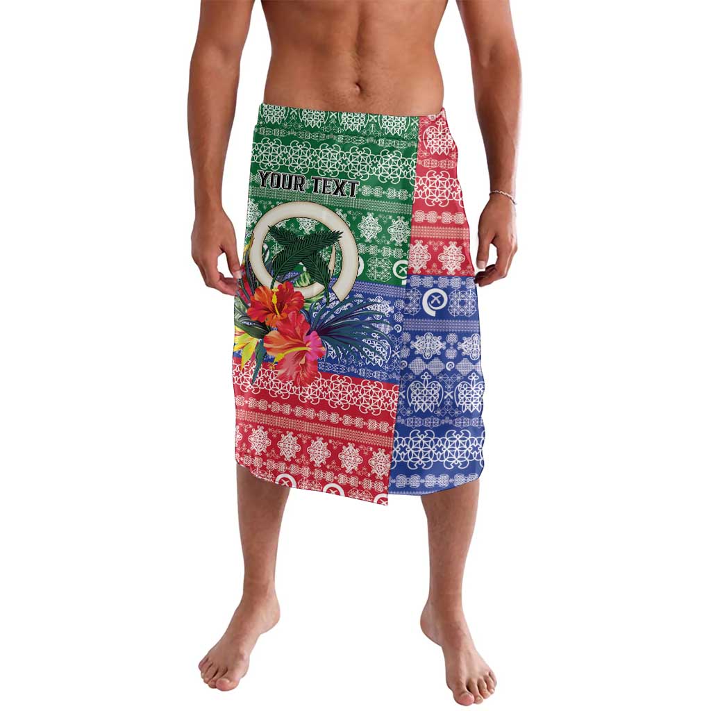 Personalised Torba Joyeux Noel Lavalava Proud To Be a Ni-Van Sand Drawing Art LT9 Green - Polynesian Pride