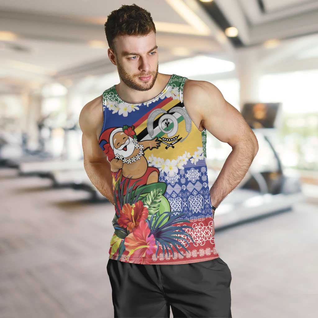 Personalised Torba Joyeux Noel Men Tank Top Proud To Be a Ni-Van Sand Drawing Art LT9 Green - Polynesian Pride