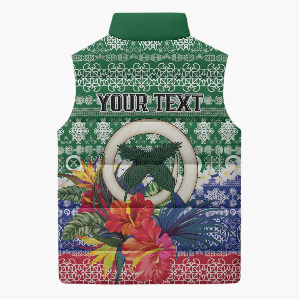 Personalised Torba Joyeux Noel Sleeveless Puffer Jacket Proud To Be a Ni-Van Sand Drawing Art LT9 - Polynesian Pride