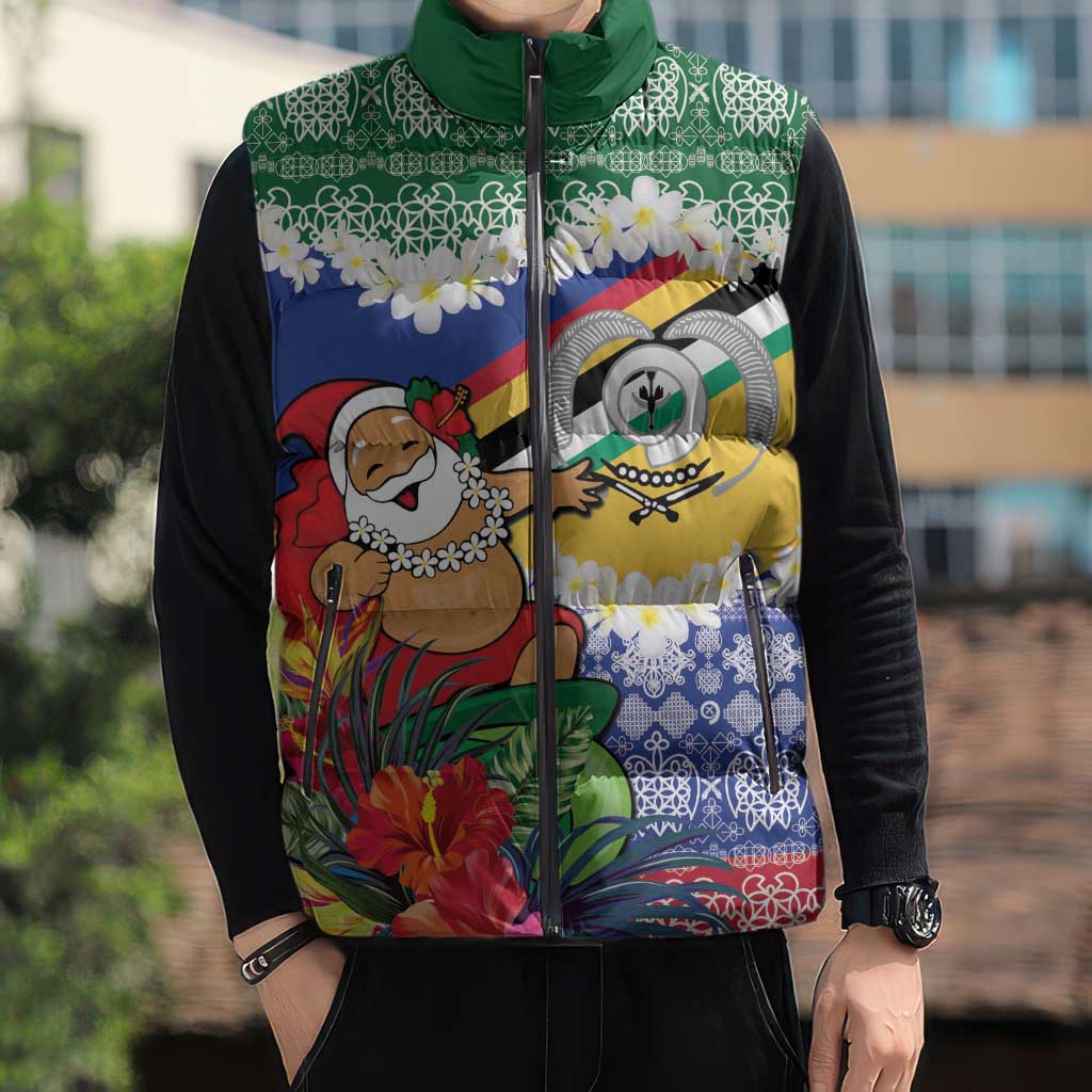 Personalised Torba Joyeux Noel Sleeveless Puffer Jacket Proud To Be a Ni-Van Sand Drawing Art LT9 - Polynesian Pride