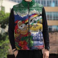 Personalised Torba Joyeux Noel Sleeveless Puffer Jacket Proud To Be a Ni-Van Sand Drawing Art LT9 - Polynesian Pride