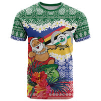 Personalised Torba Joyeux Noel T Shirt Proud To Be a Ni-Van Sand Drawing Art LT9 Green - Polynesian Pride