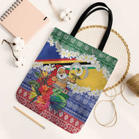 Personalised Torba Joyeux Noel Tote Bag Proud To Be a Ni-Van Sand Drawing Art LT9 Black Strap One Size Green - Polynesian Pride