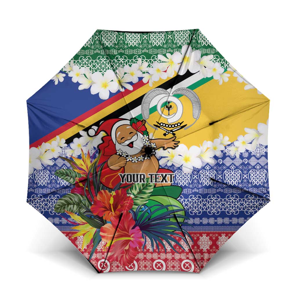 Personalised Torba Joyeux Noel Umbrella Proud To Be a Ni-Van Sand Drawing Art LT9 One Size Folded 11.42 inch Opened Diameter 37.4 inch Green - Polynesian Pride