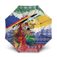 Personalised Torba Joyeux Noel Umbrella Proud To Be a Ni-Van Sand Drawing Art LT9 One Size Folded 11.42 inch Opened Diameter 37.4 inch Green - Polynesian Pride