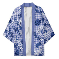 Mokihana Maile Ilima Leis Paniolo Palaka Kimono Hawaiian Polu Spirit LT9 Unisex Blue - Polynesian Pride