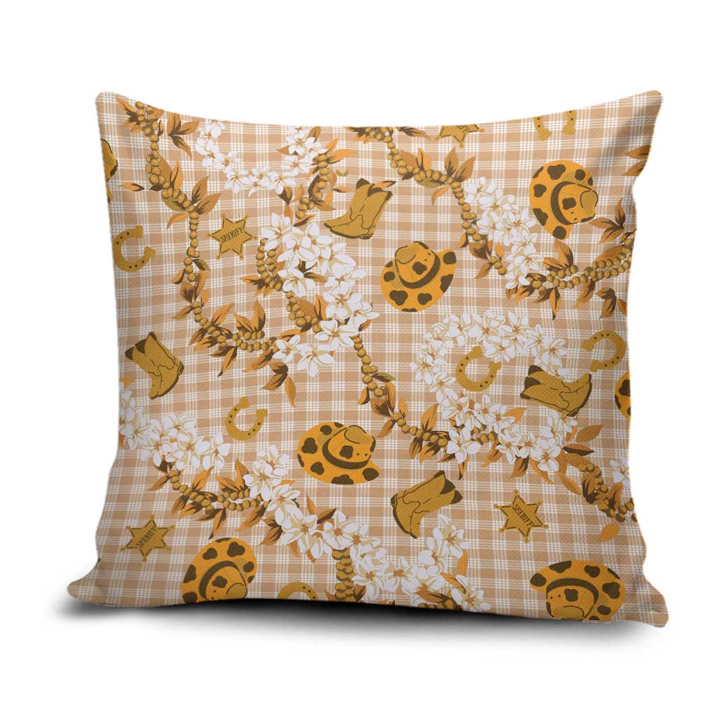 Mokihana Maile Ilima Leis Paniolo Palaka Pillow Cover Hawaiian Kula Spirit LT9 Gold - Polynesian Pride