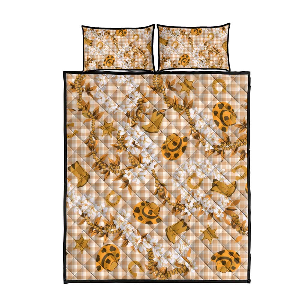 Mokihana Maile Ilima Leis Paniolo Palaka Quilt Bed Set Hawaiian Kula Spirit LT9 - Polynesian Pride