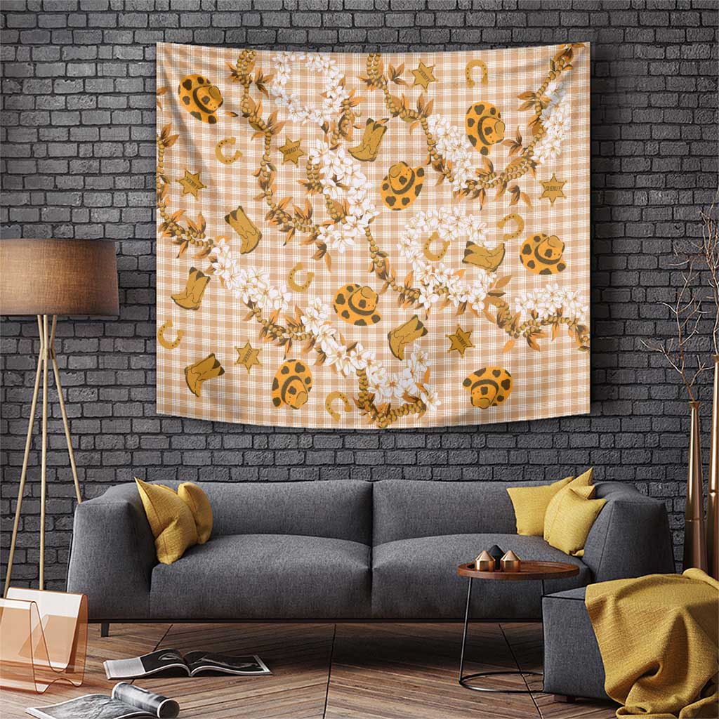 Mokihana Maile Ilima Leis Paniolo Palaka Tapestry Hawaiian Kula Spirit LT9 Gold - Polynesian Pride