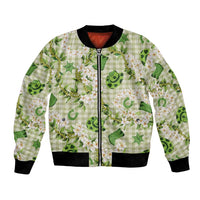 Mokihana Maile Ilima Leis Paniolo Palaka Bomber Jacket Hawaiian Omaomo Ala Spirit LT9 Unisex Green - Polynesian Pride