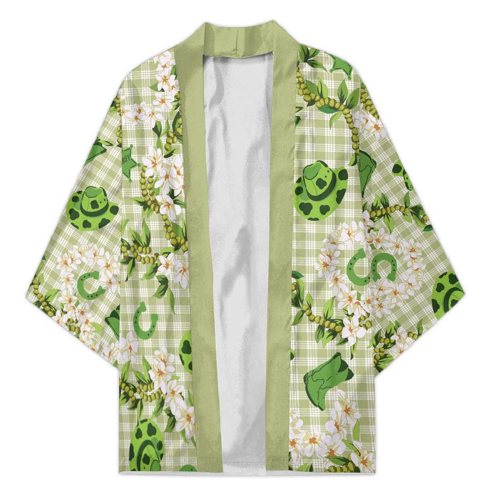 Mokihana Maile Ilima Leis Paniolo Palaka Kimono Hawaiian Omaomo Ala Spirit LT9 Unisex Green - Polynesian Pride