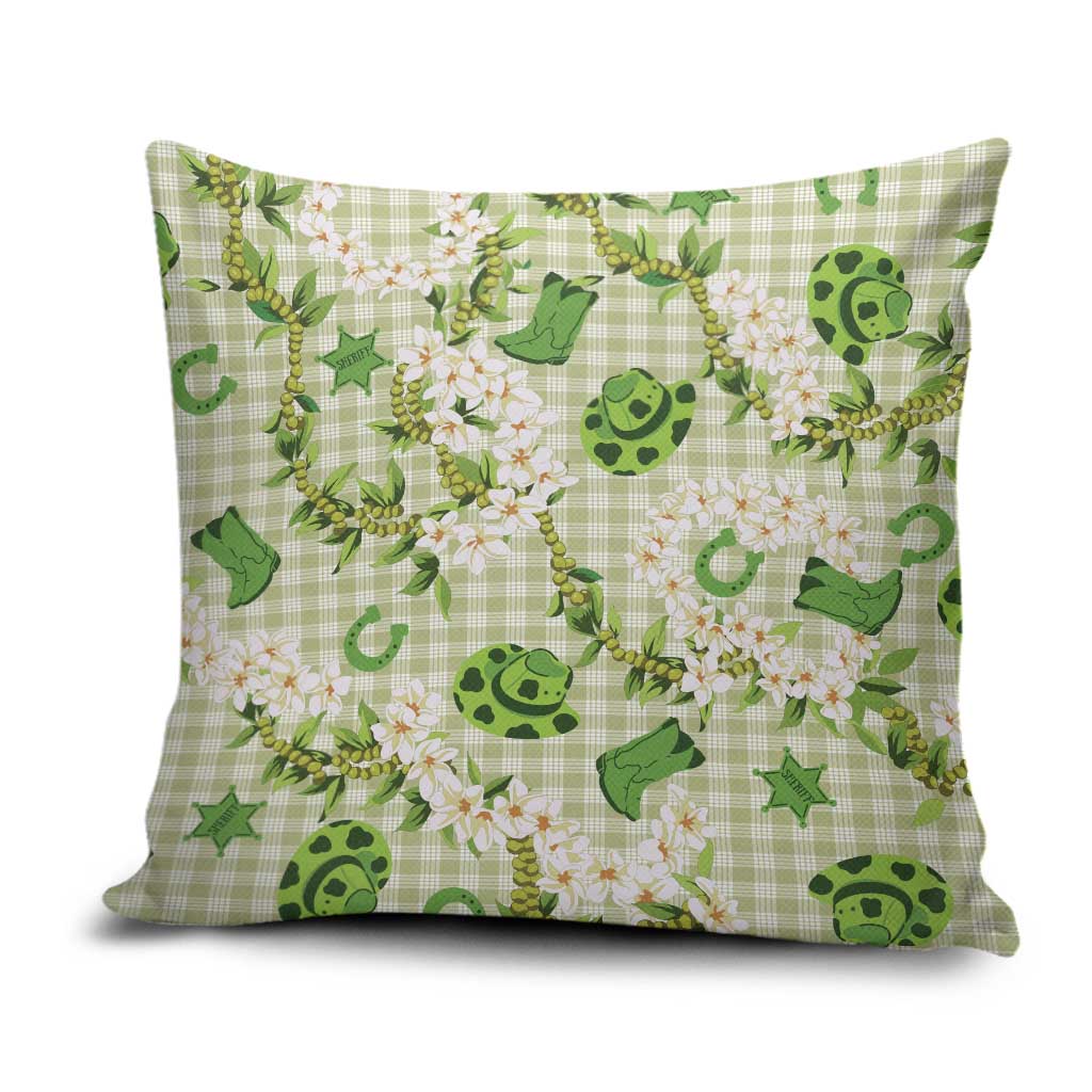 Mokihana Maile Ilima Leis Paniolo Palaka Pillow Cover Hawaiian Omaomo Ala Spirit LT9 Green - Polynesian Pride