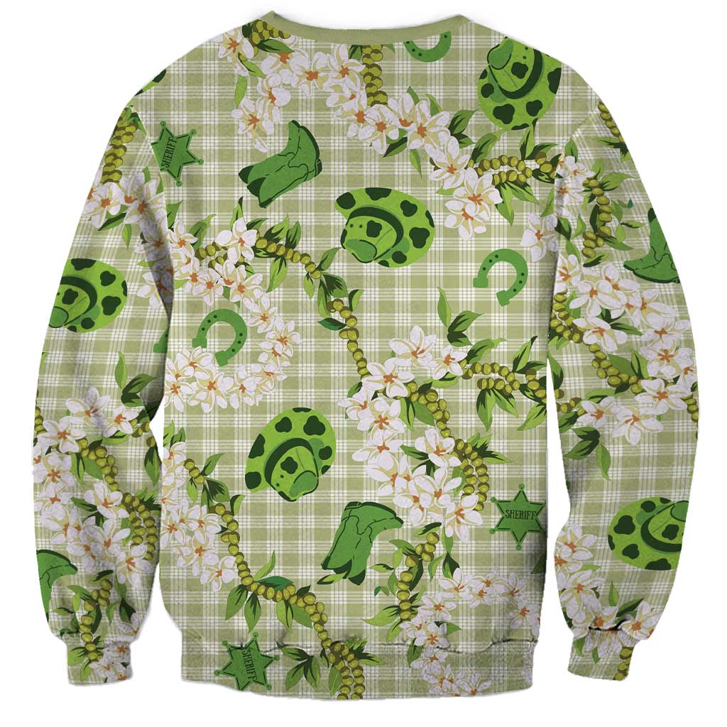 Mokihana Maile Ilima Leis Paniolo Palaka Sweatshirt Hawaiian Omaomo Ala Spirit LT9 - Polynesian Pride
