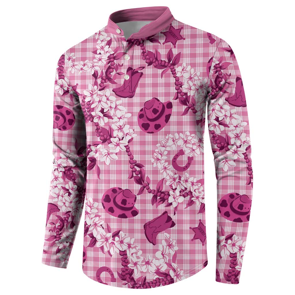 Mokihana Maile Ilima Leis Paniolo Palaka Button Sweatshirt Hawaiian Omaomo Ulaula Spirit LT9 - Polynesian Pride
