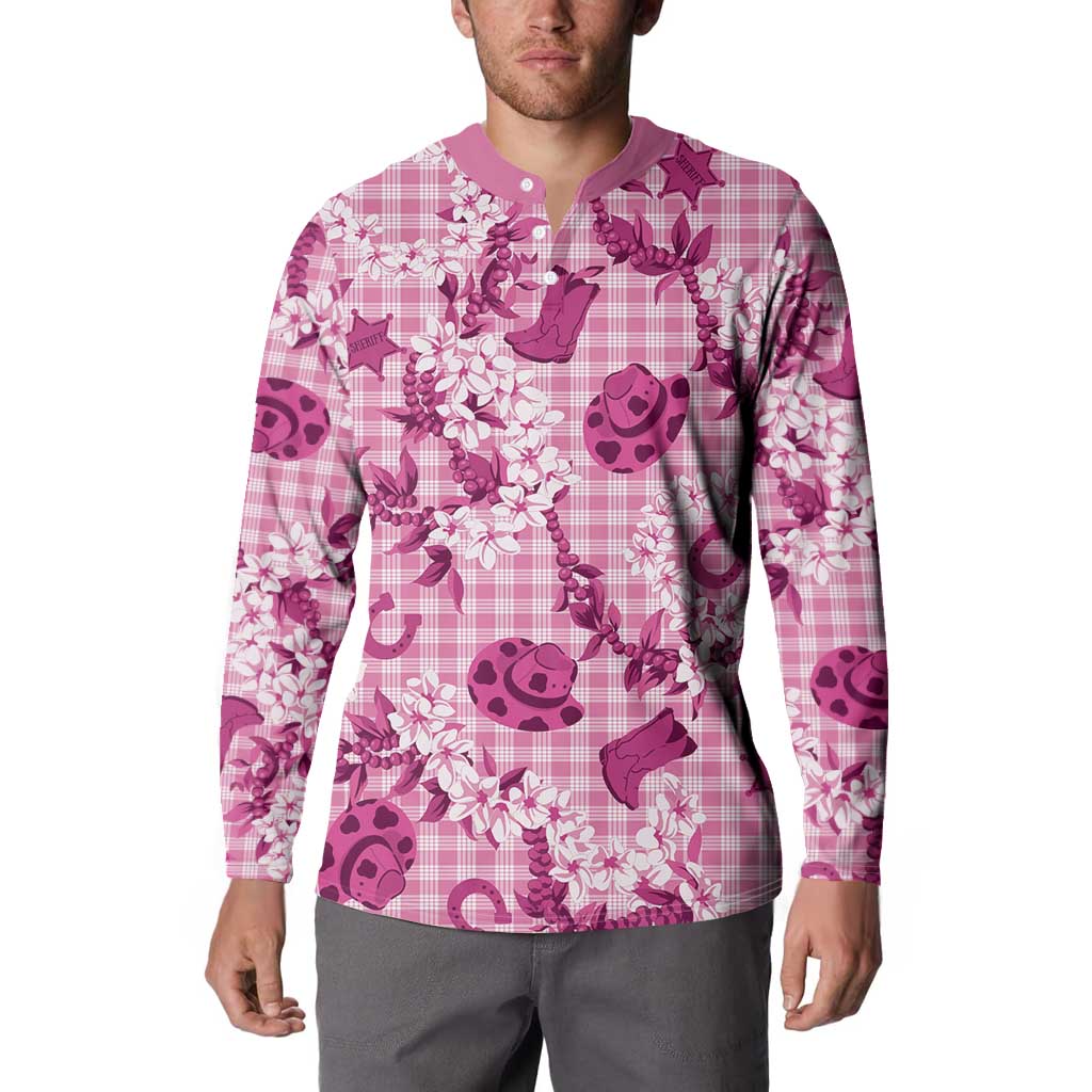 Mokihana Maile Ilima Leis Paniolo Palaka Button Sweatshirt Hawaiian Omaomo Ulaula Spirit LT9 - Polynesian Pride