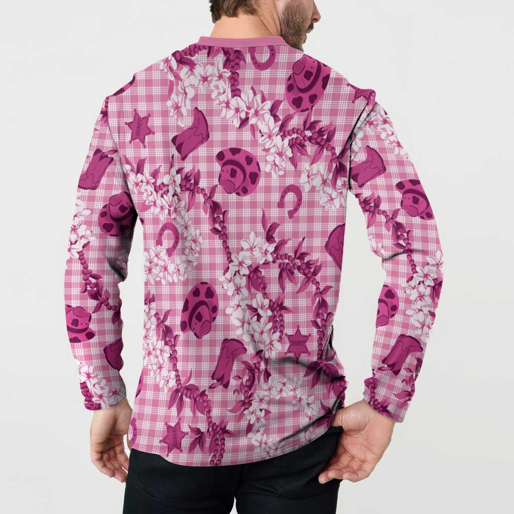 Mokihana Maile Ilima Leis Paniolo Palaka Button Sweatshirt Hawaiian Omaomo Ulaula Spirit LT9 - Polynesian Pride