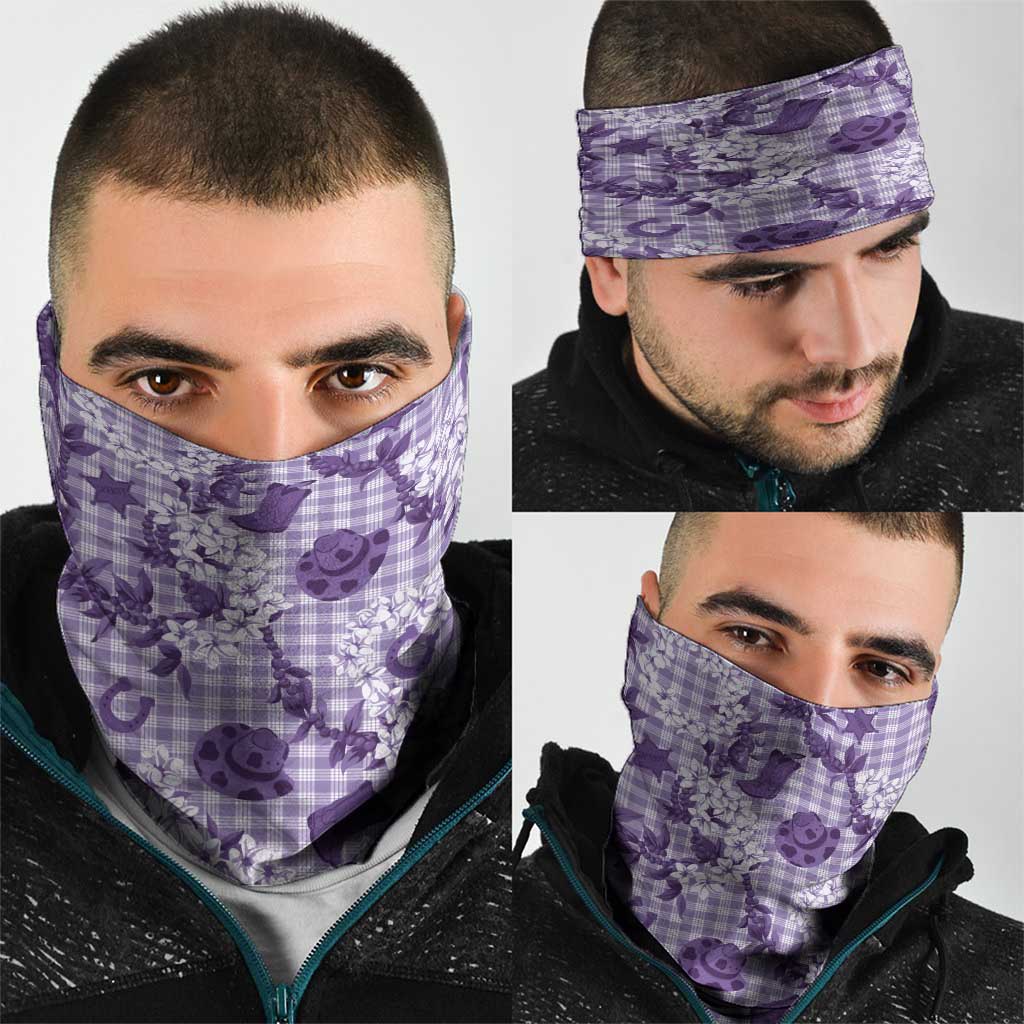 Mokihana Maile Ilima Leis Paniolo Palaka Neck Gaiter Hawaiian Poni Spirit LT9 - Polynesian Pride