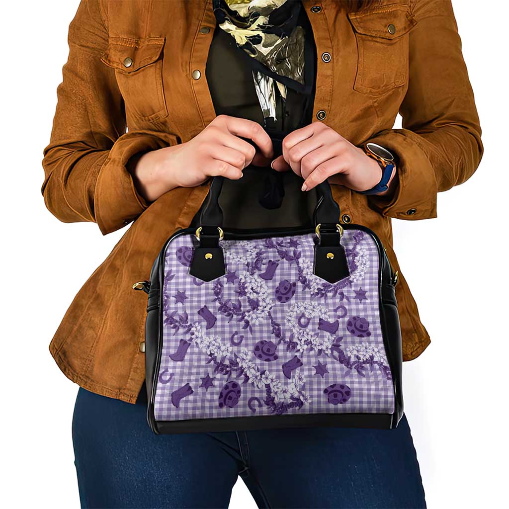 Mokihana Maile Ilima Leis Paniolo Palaka Shoulder Handbag Hawaiian Poni Spirit LT9 - Polynesian Pride